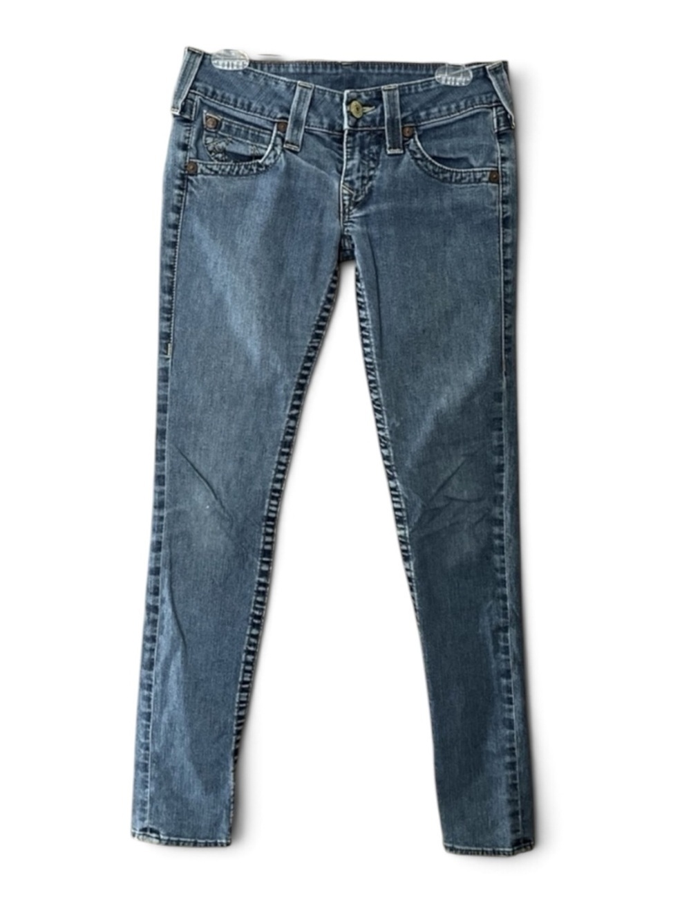 True Religion Blue Straight Long Jeans